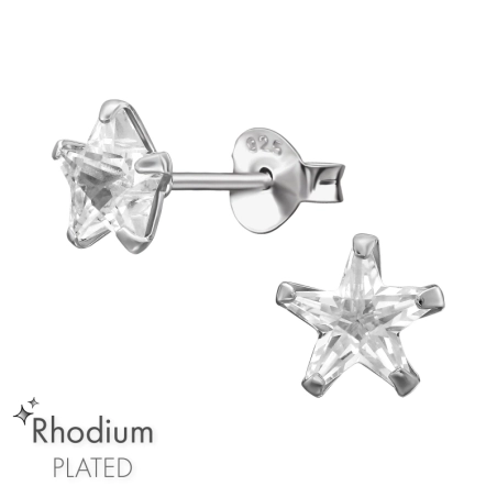 6 mm Hviezda Základné náušnice šperky | All4silver