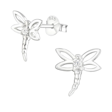 Dragonfly Puzetové náušnice so zirkónom šperky | All4silver