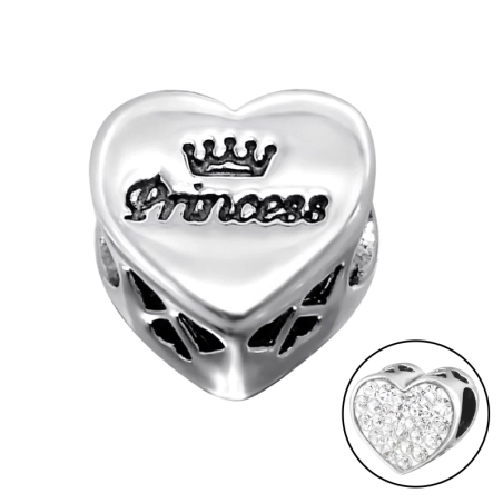 Srdce Princess Korálky so zirkónom/krištáľom šperky | All4silver