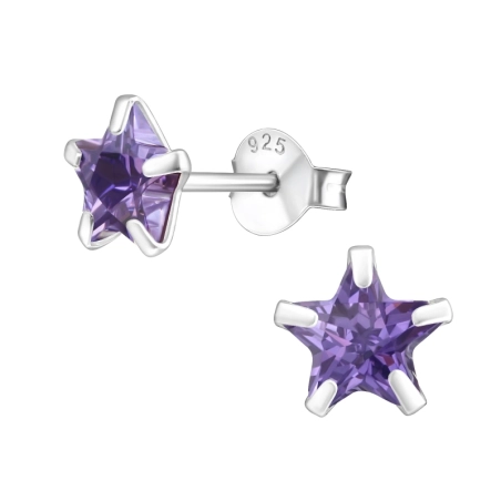 Hviezda 6mm Základné náušnice šperky | All4silver