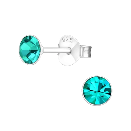 4 mm Okrúhle Základné náušnice šperky | All4silver