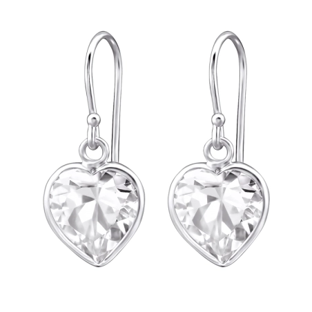 srdcové - 925 Mincový Striebro #SC# s zirkóny #6457 | #AN#