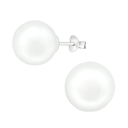 12mm Puzetové náušnice s perlou šperky | All4silver