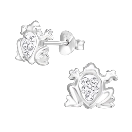 žaba - 925 Mincový Striebro #SC# s krištáľ #5224 | #AN#