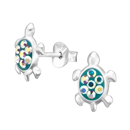 Korytnačka 10 mm - 925 Mincový Striebro #SC# s krištáľ #5230 | #AN#