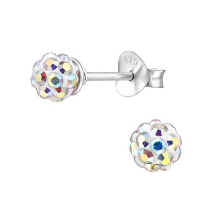 Guľový 4mm Základné náušnice šperky | All4silver