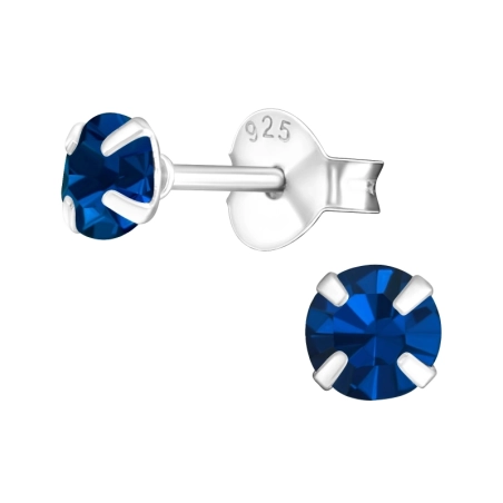 Strieborné okrúhle 4mm Základné náušnice šperky | All4silver