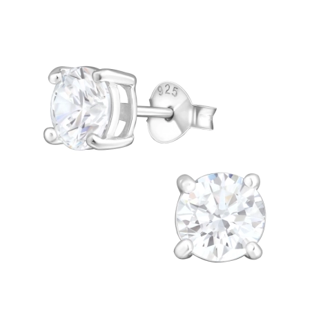 round 6mm - 925 Mincový Striebro #SC# s zirkóny #999 | #AN#