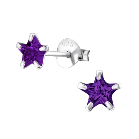 Strieborná hviezda 5mm Základné náušnice šperky | All4silver
