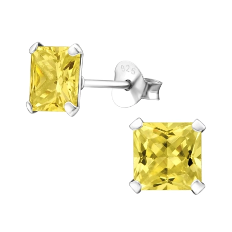 Square 6 mm Základné náušnice šperky | All4silver