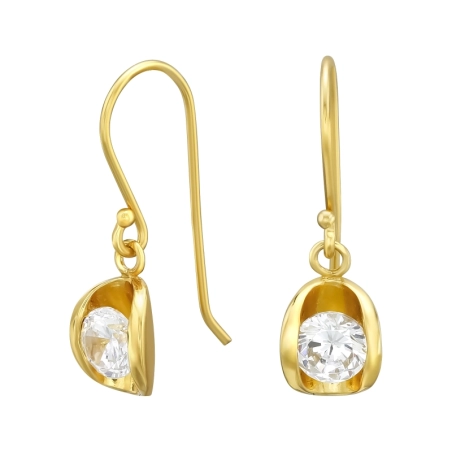 Geometrický - Striebro 925 Náušnice so zirkónom